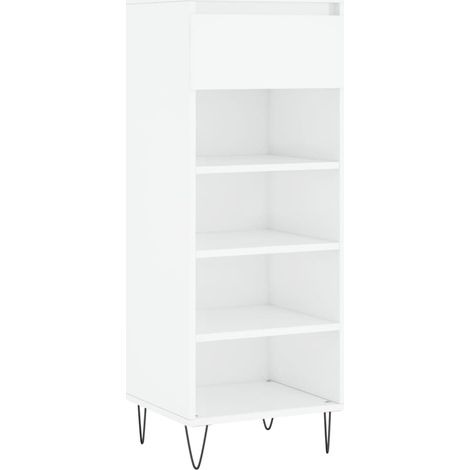 Maison Exclusive - Scarpiera Bianco Lucido 40x36x105 cm in Legno Multistrato