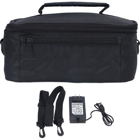 Chauffe-repas portable isotherme, boîte à lunch électronique chauffante pour les voyages et les activités de plein air, 100-240 V, prise américaine, noir (1/5)