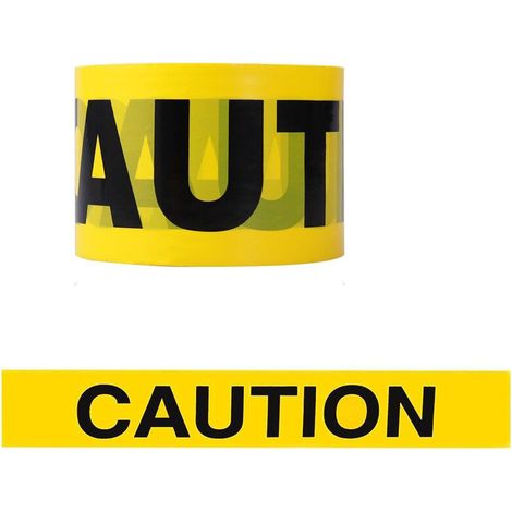 Ruban de signalisation, 7.5 centimètres par 100mètres, Jaune, Lot de 2 Lefou (1/5)