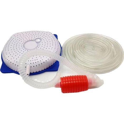 Kit de pompe à siphon pour piscine hors sol, outil de drainage manuel non électrique avec tuyau de 4,9 m et accessoires, pompe à siphon manuelle pour vidange de couverture de piscine (1/5)