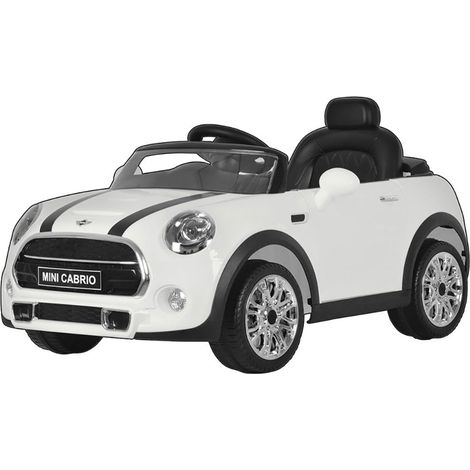 Macchina Elettrica per Bambini 12V con Licenza Mini Cooper Cabrio Bianca
