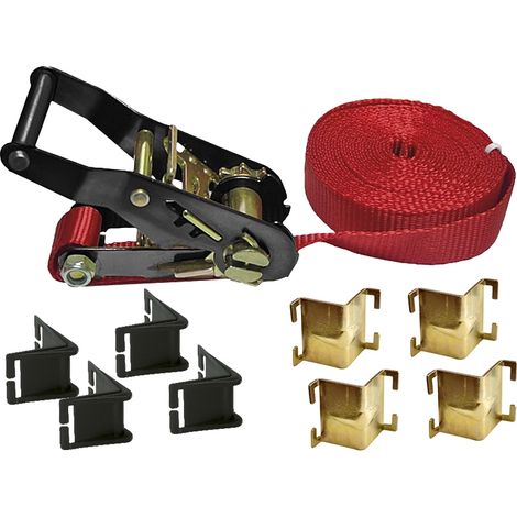 Piher – Presse à sangle à cliquet 5m – Résistance 800 kg – Angles métalliques pour serrage carré ou rectangulaire – Usage professionnel (1/6)