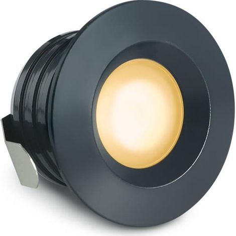 Einbaustrahler Mini flach Torino 3W IP44 durchverbindbar - Lichtfarbe: 2700K - Farbe: anthrazit RAL 7016 (1/5)