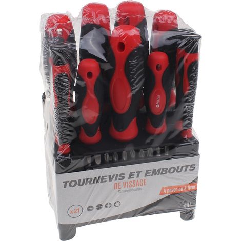 Cogex - rack de 21 tournevis bimatière - 648615