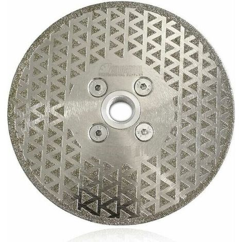 1 unidad de disco de sierra de diamante electrochapado de doble cara de 125 mm para cortar y desbastar piedra, granito, mármol y azulejos (1/5)
