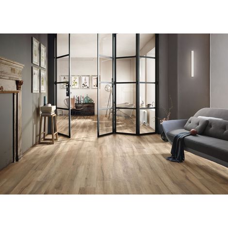 Carrelage Effet Parquet KUNI 20x120 cm Beige Foncé Kuni (1/3)
