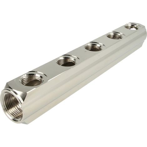 Nourrice laiton 5 entrées avec raccord en 3/4''