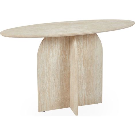 Console Design Effet Travertin "Catrina" 120cm Beige