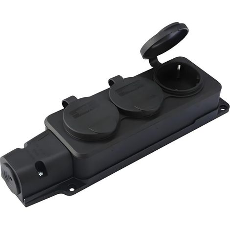 Wall Socket 3 x 2P+E 16A / 230VAC IP20 German Version Surface Mount Socket for Wall Installation