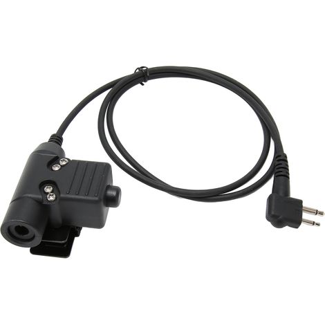 Adaptateur PTT pour microphone, connecteur pour talkie-walkie en polyuréthane, compatible avec les modèles GP88, GP300, GP3688, DEP450 et EP450. (1/5)