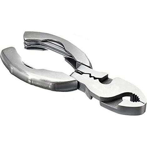 Portable 9 in 1 Stainless Steel Multi-Tool, Lightweight with Pliers, Screwdriver, Wire Stripper, Opener, Crimping Pliers for Camping, Outdoor (1/5)