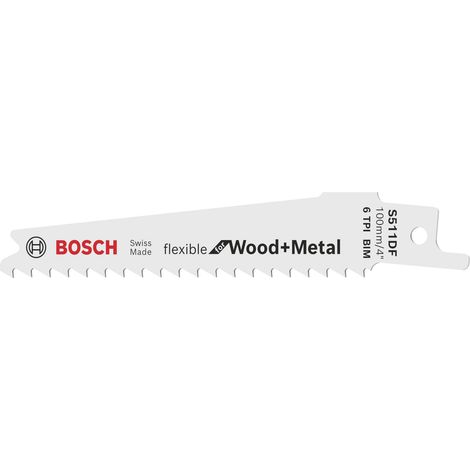 Bosch  2x  Hoja  de  sierra  sable  S  511  DF  Flexible  for  Wood  and  Metal  -  2608657722