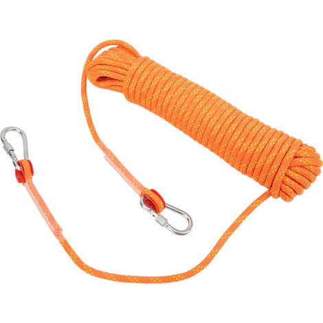 8 mm statisches Kletterseil, 20 m, ideal für Outdoor-Sportarten und Outdoor-Abenteuer (TreeOrange). (1/5)