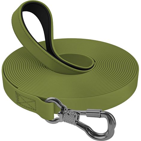 Longe pour Chien, 3M 5M 10M 15M 20M 25M 30M Laisse de Dressage étanches pour Chiens, Laisse pour Chien avec Mousqueton Verrouillable, Longe Robuste pour Petits, Moyens et Grands Chiens (1/5)