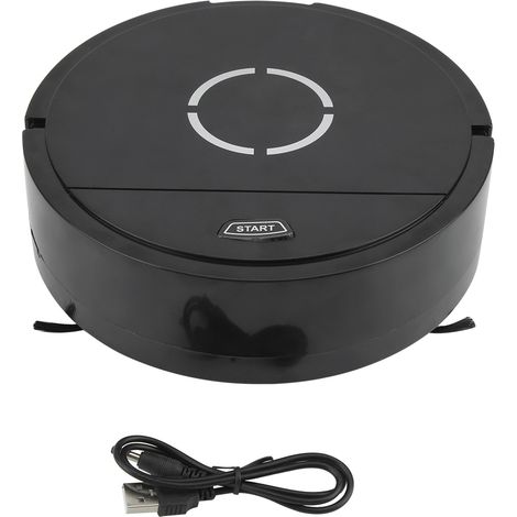 Aspirateur robot intelligent, balayage automatique avec chargement USB pour la maison, noir (1/4)