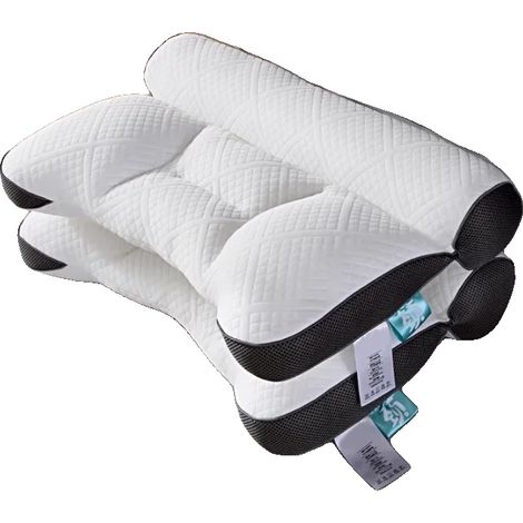 Coussin cervical, soutien ergonomique, tissu respirant, noir  2 pcs, 4060-b (1/2)