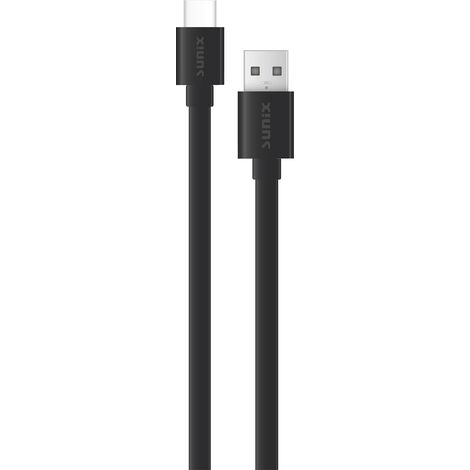 Sunix 1,2m Softtouch USB Typ-C Ladekabel Datenkabel Kabel Ladegerät in Schwarz