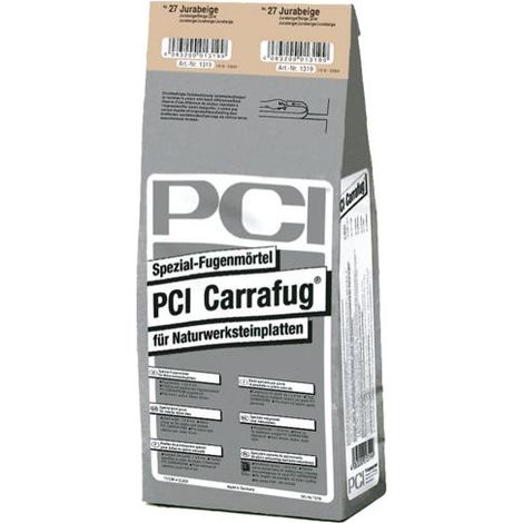 PCI Carrafug Spezial Fugenmörtel für Naturwerksteinplatten 5kg Nr. 26 perlgrau