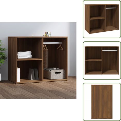 The Living Store Regal für Schminktisch Braun Eichen-Optik 80x40x65 cm - Holzregal (1/5)