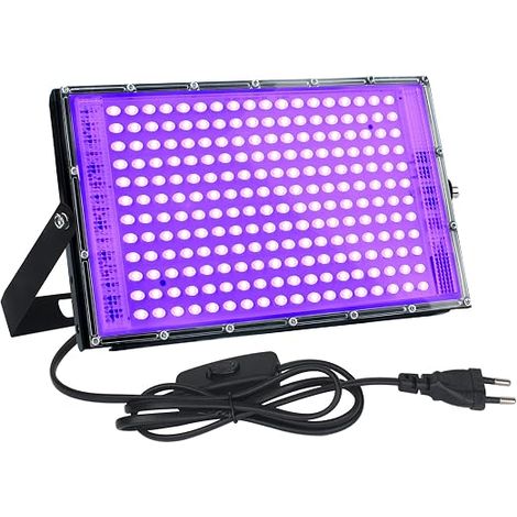 LED Light, 150 W, Outdoor UV Light Floodlight, 395-400nm, Purple Light, IP65 Waterproof for Bar, Party, Aquarium, Neon, Fluorescent Effects (1/5)