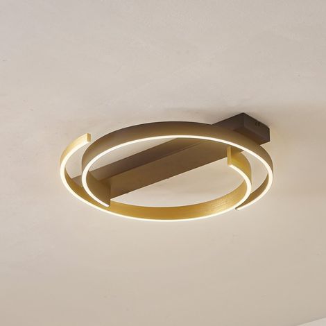 [GEBRAUCHT] B-Ware Lucande Deckenleuchte Lampe Led Natsuma Schwarz Gold ø50 Cm Beleuchtung Leuc834