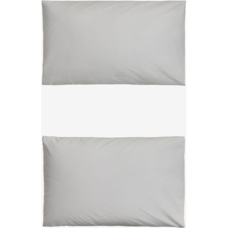 SKLUM Set mit 2 Kissenbezügen aus Lesia-Baumwollperkal mit einer Fadenzahl von 180 Helles Grau                             50 x 75 cm     