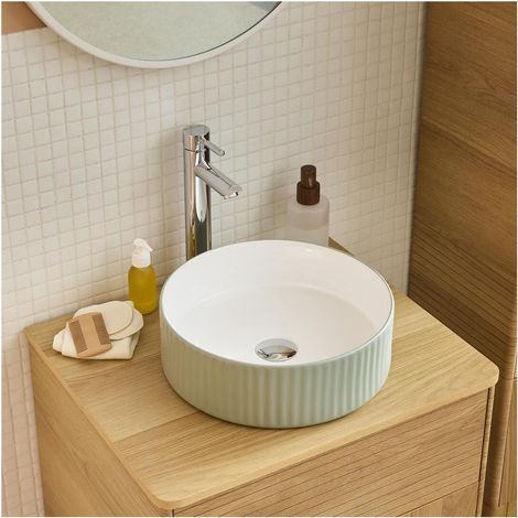 Lavabo da appoggio rotondo NELA 36 x 36 cm