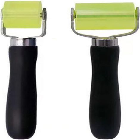 Rouleau De Pression - Rouleau En Caoutchouc Silicone - Pour Pose De Papier Peint Et Soudure De PVC Souple - 175 Mm - Diamètre 35 Mm - Largeur 30/50 Mm - Lot De 2