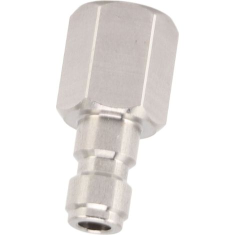 Adaptador de rosca hembra directa BSPP de 1/8" – Acoplamiento de acero inoxidable 304 pulido para cilindros de CO₂, dispositivo de inflado – Excelente resistencia a la corrosión (1/5)