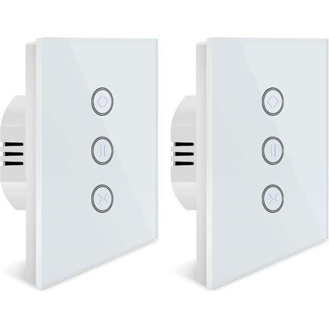 Curtain Switch, 2 x Smart Roller Shutter Switch, Adjustable Opening, WiFi Curtain and Blind Switch (1/4)