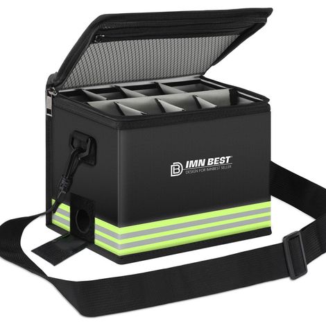 Lipo Safe Bag feuerfest explosionsgeschützt mit 8 Fächern und Reflexstreifen (1/5)