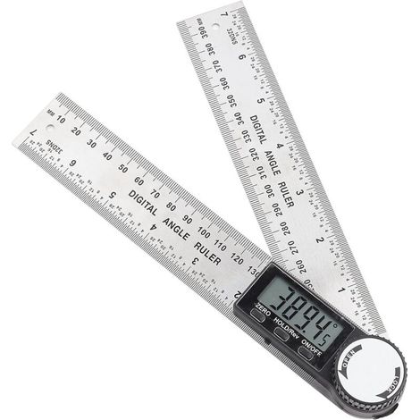 Règle D'Angle Numérique Rapporteur d'Angle Numérique 2 en 1 avec HOLD/Rev Inversion Zéro 200mm Mesure Angle en Acier Inoxydable avec Affichage LCD Mm/Inch pour le Travail du Bois Construction (1/4)