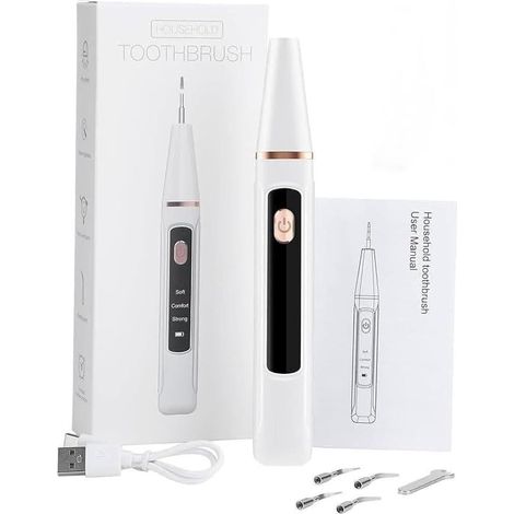 Kit De Limpieza Dental Para Sarro, Cepillo Dental Ultrasonico Portatil Para Limpieza Profunda, 2 Puntas Distintas, Con Luz Led, Ideal Para Tu Mascota (1/5)