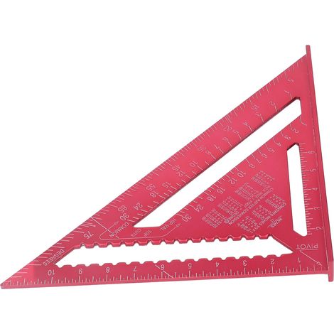 Équerre bois aluminium rouge antirouille gravure laser meuble 30.5cm 12in 1 pièce (1/5)