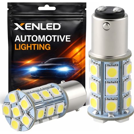 2 x Ampoules 24 LED P21/5W - Blanc - lampe de voiture double intensité 12V (1/5)
