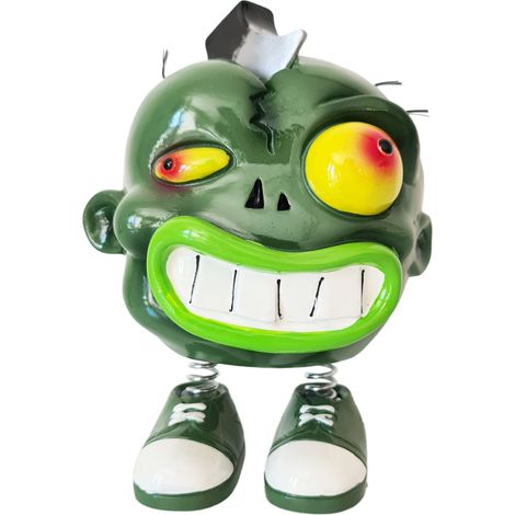 Tirelire monstre Vert sur ressort (1/2)
