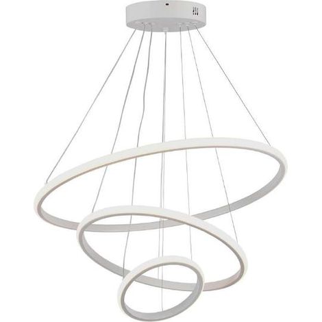 Lámpara de araña LED V-TAC de 3 círculos, 32 W, metal, 60 x 40 x 20 cm, blanco cálido