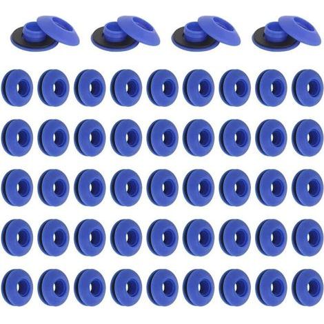 50 Pièces Œillets en Plastique pour Bâche, Oeillets pour Baches De Piscine Œillets Autoperforante 28 x 28 x 12 mm, Œillet de Bâche Auto Bloquants pour Rideaux Tentes Tissus (1/5)
