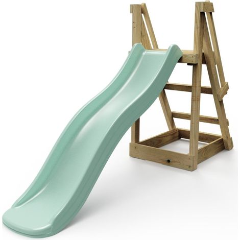 Rebo 6 ft Freestanding Kids Slide - Mint Green