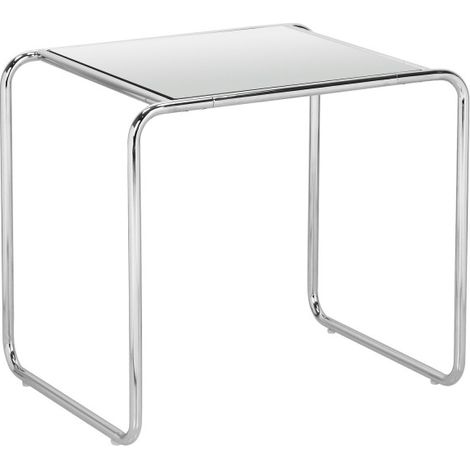 Table d'appoint en miroir pieds chrome - Transparent - Rika (1/5)