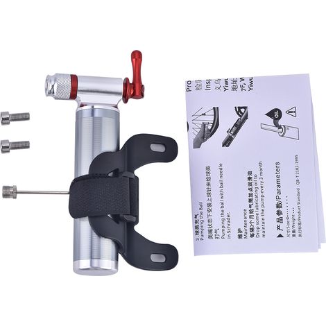 Gonfleur de pneu à main, pompe à dioxyde de carbone à haute efficacité légère multifonctionnelle avec outils de montage pour le gonflage de ballon de vélo (1/5)