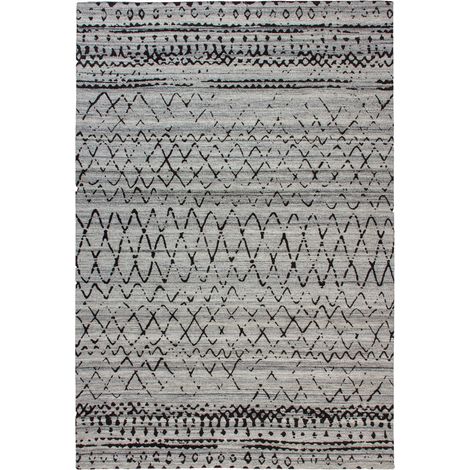 Tappeto Jacquard Phoenix 103 in Lana e Cotone Grigio (1/4)
