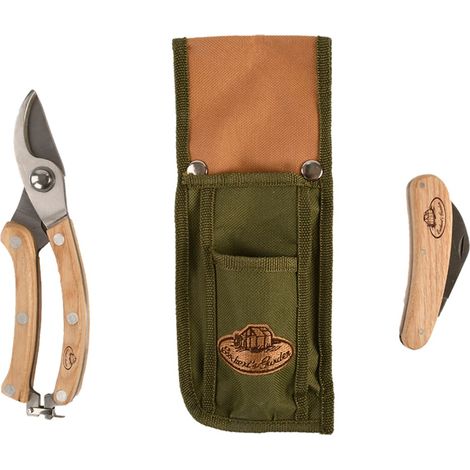 Esschert Design Schnittset aus Halter Gartenschere Messer 3 teiliges Set (1/4)