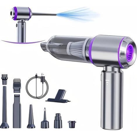 Aspirateur sans fil 4-en-1 20000Pa Moteur Brushless Souffleur Pompe à Air pour Voiture Maison Bureau Clavier (1/5)