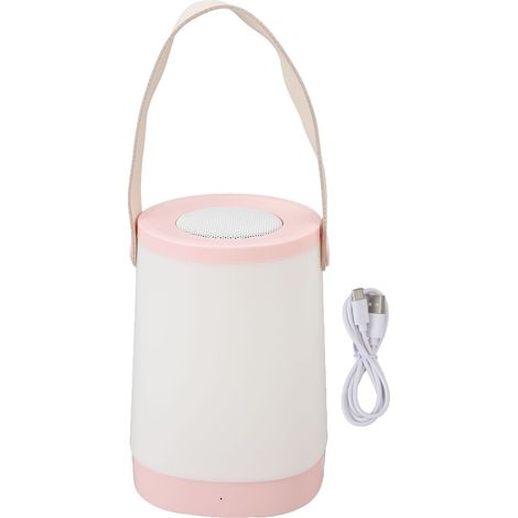 Haut-parleur extérieur – lumière ambiance – lampe réglable stable – HiFi – lanterne rechargeable – sans fil – cour – rose