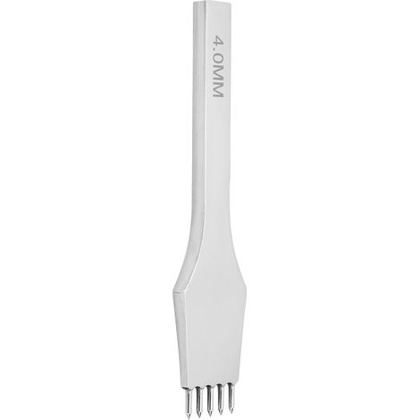 Poinçon de Trou Rond en Cuir, Ciseau en Acier, Poinçonnage, Couture, Artisanat, Outil de Bricolage, Accessoires Professionnels à Dents de 4 Mm2 (5 dents) (1/5)