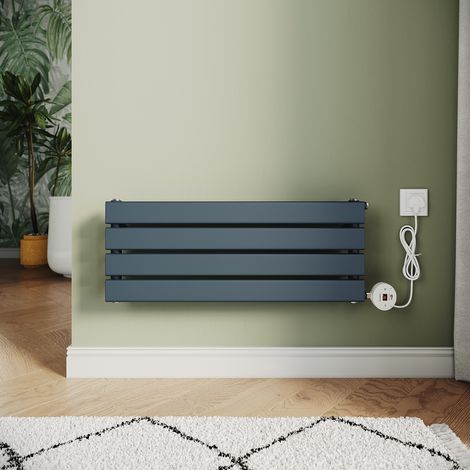 ELEGANT Smart WiFi Electric Steel Radiators Central Heating Radiator Vertical Horizontal Wall Mounted Heater No Plumbing 400W Anthracite 300x800mm