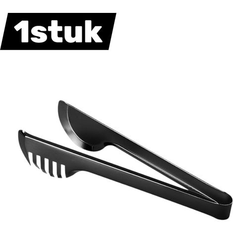 1 pince pour barbecue extérieur Acier inoxydable Pince à pain Convient pour le service en buffet les steaks dans les restaurants occidentaux les pâtes et autres aliments Noir (1/5)