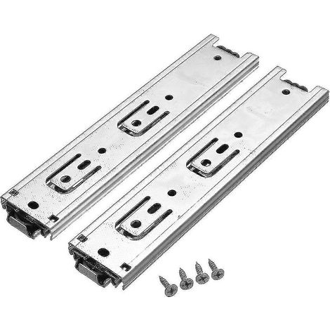 2 glissières de tiroir de 20 cm avec roulement à billes pour armoire (1/2)