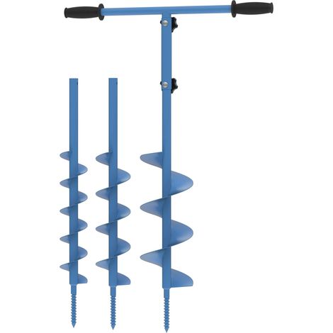 Güde – Tarière manuelle 80-150 mm – 3 embouts de forage – Pour piquets de clôture et plantations – Hauteur 1030 mm, poids 4,4 kg